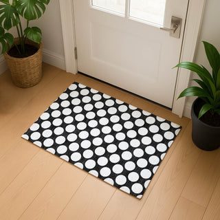 Dalyn The Reserve TR13 Black Machine Washable Area Rug Scatter Lifestyle Image Feature