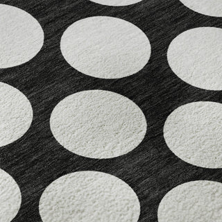 Dalyn The Reserve TR13 Black Machine Washable Area Rug Swatch Image