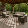 Dalyn The Reserve TR13 Coffee Machine Washable Area Rug Outdoor Lifestyle Image Feature