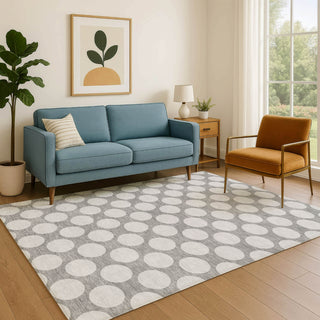 Dalyn The Reserve TR13 Gray Machine Washable Area Rug Lifestyle Image Feature