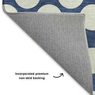 Dalyn The Reserve TR13 Navy Machine Washable Area Rug Backing Image