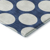Dalyn The Reserve TR13 Navy Machine Washable Area Rug Corner Image