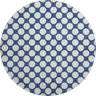 Dalyn The Reserve TR13 Navy Machine Washable Area Rug Round Main Image