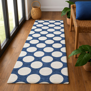 Dalyn The Reserve TR13 Navy Machine Washable Area Rug Runner Lifestyle Image Feature