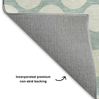 Dalyn The Reserve TR13 Seafoam Machine Washable Area Rug Backing Image