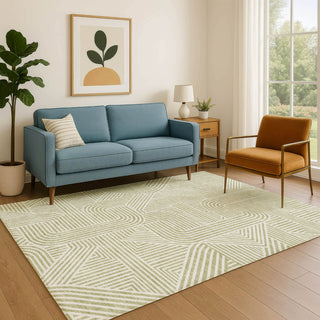 Dalyn The Reserve TR14 Aloe Machine Washable Area Rug Lifestyle Image Feature