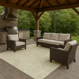 Dalyn The Reserve TR14 Aloe Machine Washable Area Rug Outdoor Lifestyle Image Feature