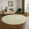 Dalyn The Reserve TR14 Aloe Machine Washable Area Rug Round Lifestyle Image Feature