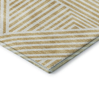 Dalyn The Reserve TR14 Gold Machine Washable Area Rug Corner Image