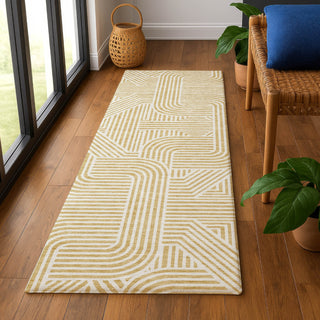 Dalyn The Reserve TR14 Gold Machine Washable Area Rug Runner Lifestyle Image Feature