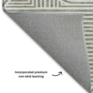 Dalyn The Reserve TR14 Gray Machine Washable Area Rug Backing Image