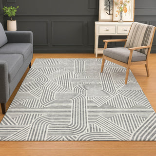 Dalyn The Reserve TR14 Gray Machine Washable Area Rug Lifestyle Image Feature