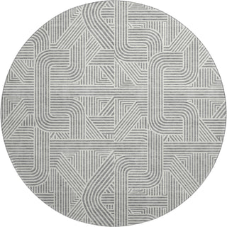 Dalyn The Reserve TR14 Gray Machine Washable Area Rug Round Main Image