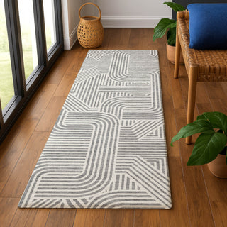 Dalyn The Reserve TR14 Gray Machine Washable Area Rug Runner Lifestyle Image Feature