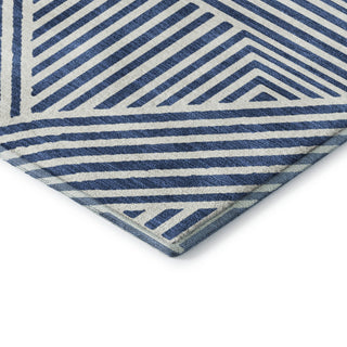 Dalyn The Reserve TR14 Navy Machine Washable Area Rug Corner Image