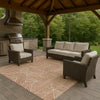 Dalyn The Reserve TR14 Paprika Machine Washable Area Rug Outdoor Lifestyle Image Feature