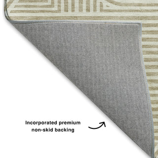 Dalyn The Reserve TR14 Putty Machine Washable Area Rug Backing Image
