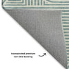 Dalyn The Reserve TR14 Teal Machine Washable Area Rug Backing Image