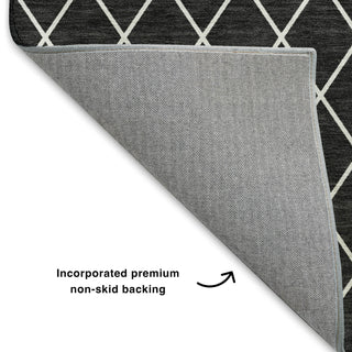 Dalyn The Reserve TR15 Black Machine Washable Area Rug Backing Image