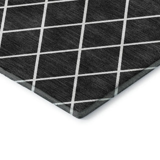 Dalyn The Reserve TR15 Black Machine Washable Area Rug Corner Image