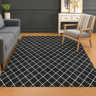 Dalyn The Reserve TR15 Black Machine Washable Area Rug Lifestyle Image Feature