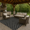 Dalyn The Reserve TR15 Black Machine Washable Area Rug Outdoor Lifestyle Image Feature