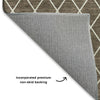 Dalyn The Reserve TR15 Brown Machine Washable Area Rug Backing Image