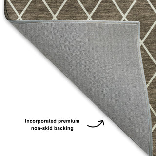 Dalyn The Reserve TR15 Brown Machine Washable Area Rug Backing Image