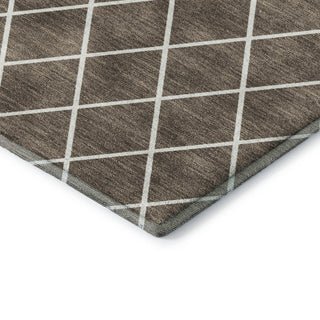 Dalyn The Reserve TR15 Brown Machine Washable Area Rug Corner Image