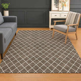 Dalyn The Reserve TR15 Brown Machine Washable Area Rug Lifestyle Image Feature