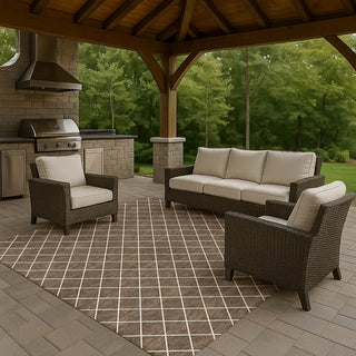 Dalyn The Reserve TR15 Brown Machine Washable Area Rug Outdoor Lifestyle Image Feature