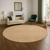 Dalyn The Reserve TR15 Copper Machine Washable Area Rug Round Lifestyle Image Feature