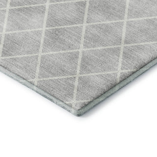 Dalyn The Reserve TR15 Silver Machine Washable Area Rug Corner Image