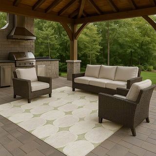 Dalyn The Reserve TR16 Aloe Machine Washable Area Rug Outdoor Lifestyle Image Feature