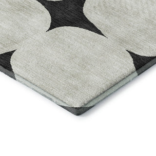 Dalyn The Reserve TR16 Black Machine Washable Area Rug Corner Image