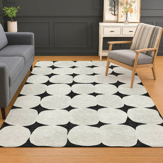 Dalyn The Reserve TR16 Black Machine Washable Area Rug Lifestyle Image Feature