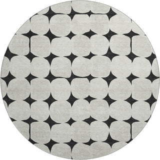 Dalyn The Reserve TR16 Black Machine Washable Area Rug Round Main Image