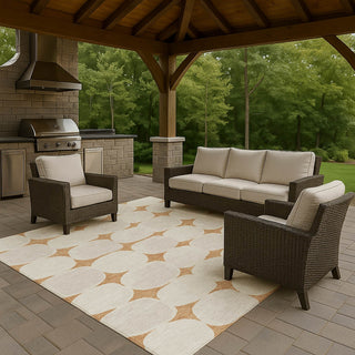 Dalyn The Reserve TR16 Copper Machine Washable Area Rug Outdoor Lifestyle Image Feature