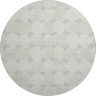 Dalyn The Reserve TR16 Gray Machine Washable Area Rug Round Main Image