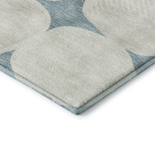 Dalyn The Reserve TR16 Teal Machine Washable Area Rug Corner Image