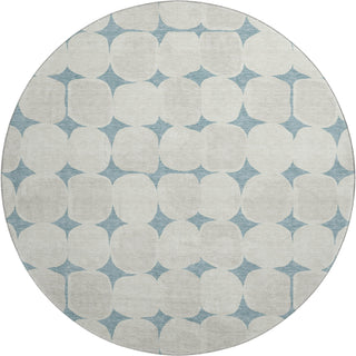 Dalyn The Reserve TR16 Teal Machine Washable Area Rug Round Main Image