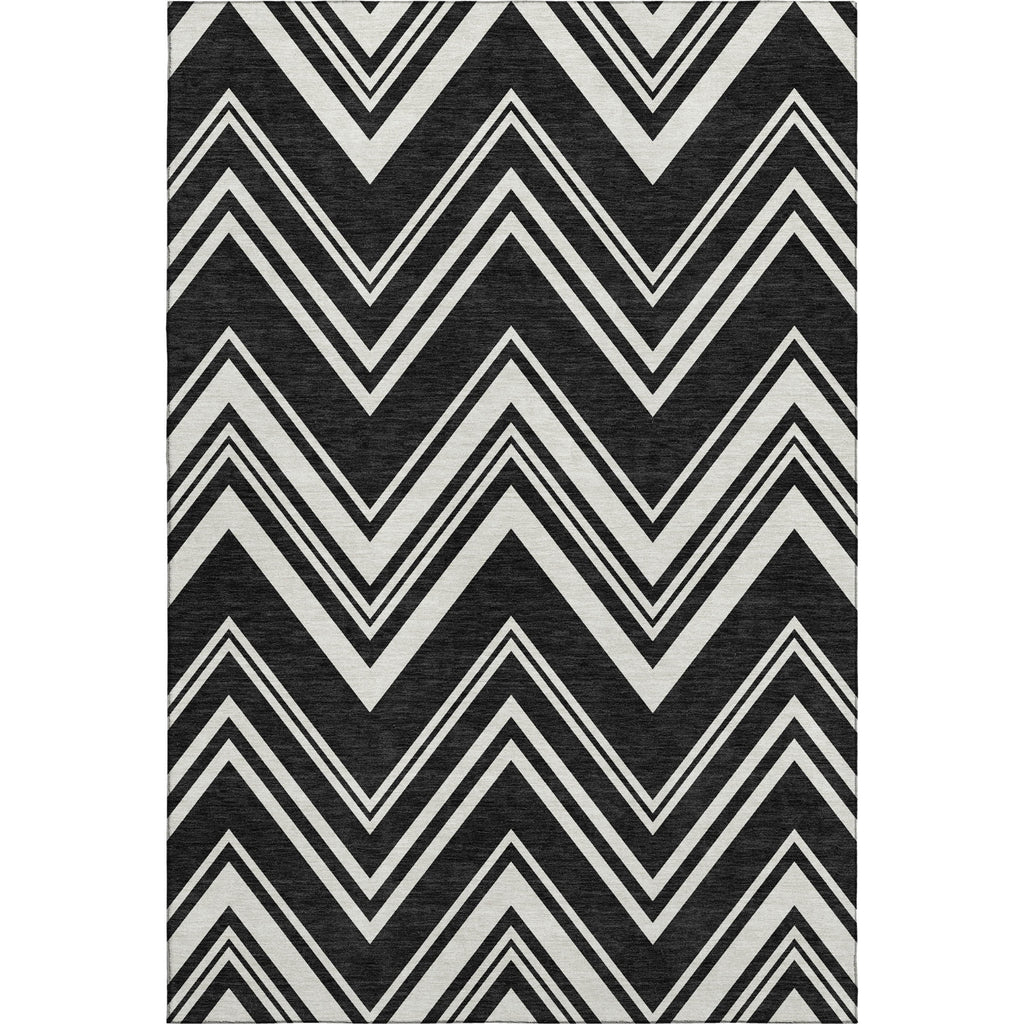 Dalyn The Reserve TR17 Black Machine Washable Area Rug main image