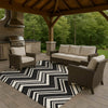 Dalyn The Reserve TR17 Black Machine Washable Area Rug Outdoor Lifestyle Image Feature