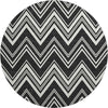 Dalyn The Reserve TR17 Black Machine Washable Area Rug Round Main Image