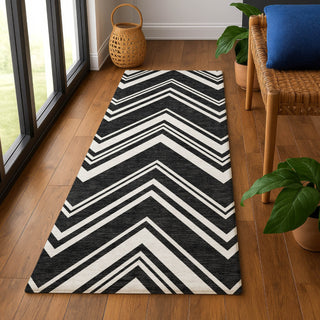 Dalyn The Reserve TR17 Black Machine Washable Area Rug Runner Lifestyle Image Feature
