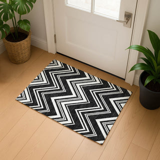 Dalyn The Reserve TR17 Black Machine Washable Area Rug Scatter Lifestyle Image Feature
