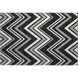 Dalyn The Reserve TR17 Black Machine Washable Area Rug Scatter Main Image