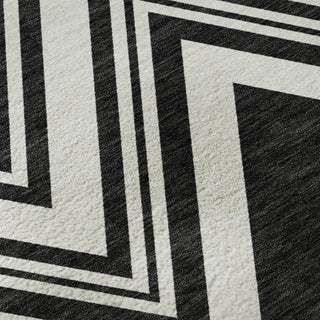 Dalyn The Reserve TR17 Black Machine Washable Area Rug Swatch Image
