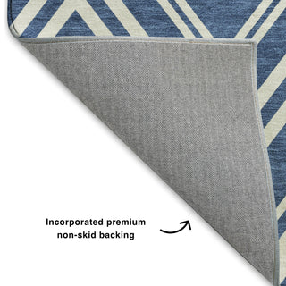 Dalyn The Reserve TR17 Blue Machine Washable Area Rug Backing Image