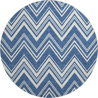 Dalyn The Reserve TR17 Blue Machine Washable Area Rug Round Main Image